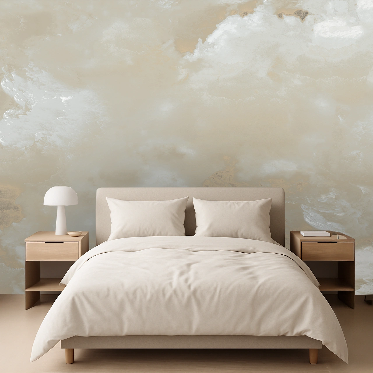 Grey Abstract Canvas Vintage Sketch Floral Frame Wallpaper ( inches width) : WP-26352-B