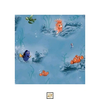 Blue Wildlife Non Woven Kids Dream Wallpaper (533.4 inches width) : WP-26302