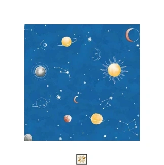 Blue Galaxy Non Woven Kids Dream Wallpaper (533.4 inches width) : WP-26306