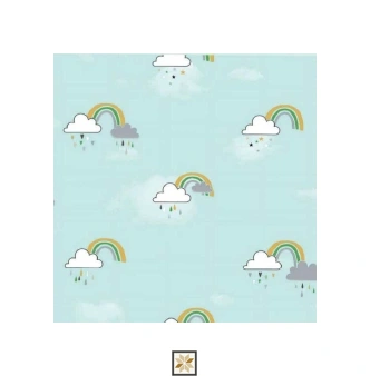 Blue Pattern Non Woven Kids Dream Wallpaper (533.4 inches width) : WP-26329