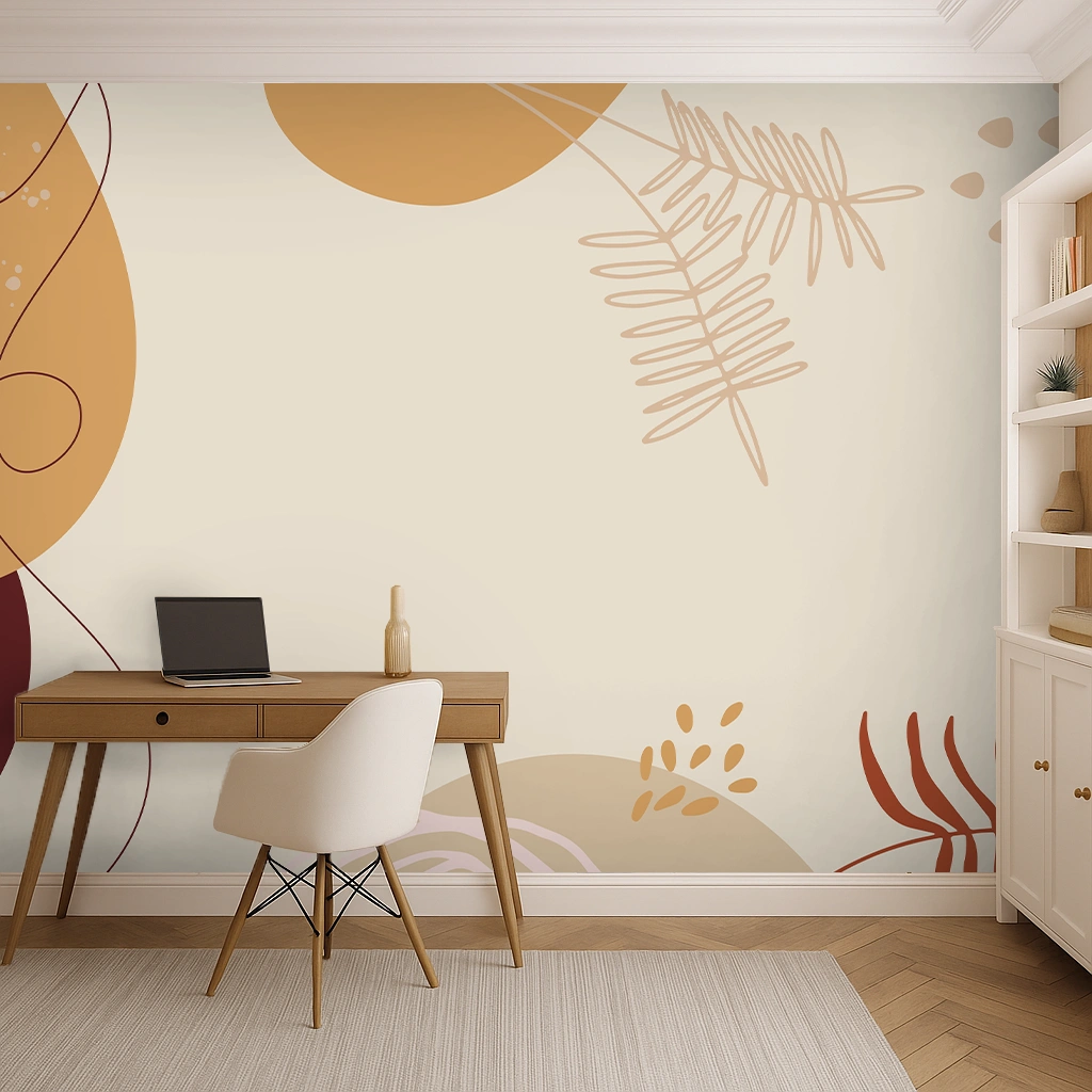 Beige Tropical Canvas Orchid Mystique Wallpaper ( inches width) : WP-26559-B