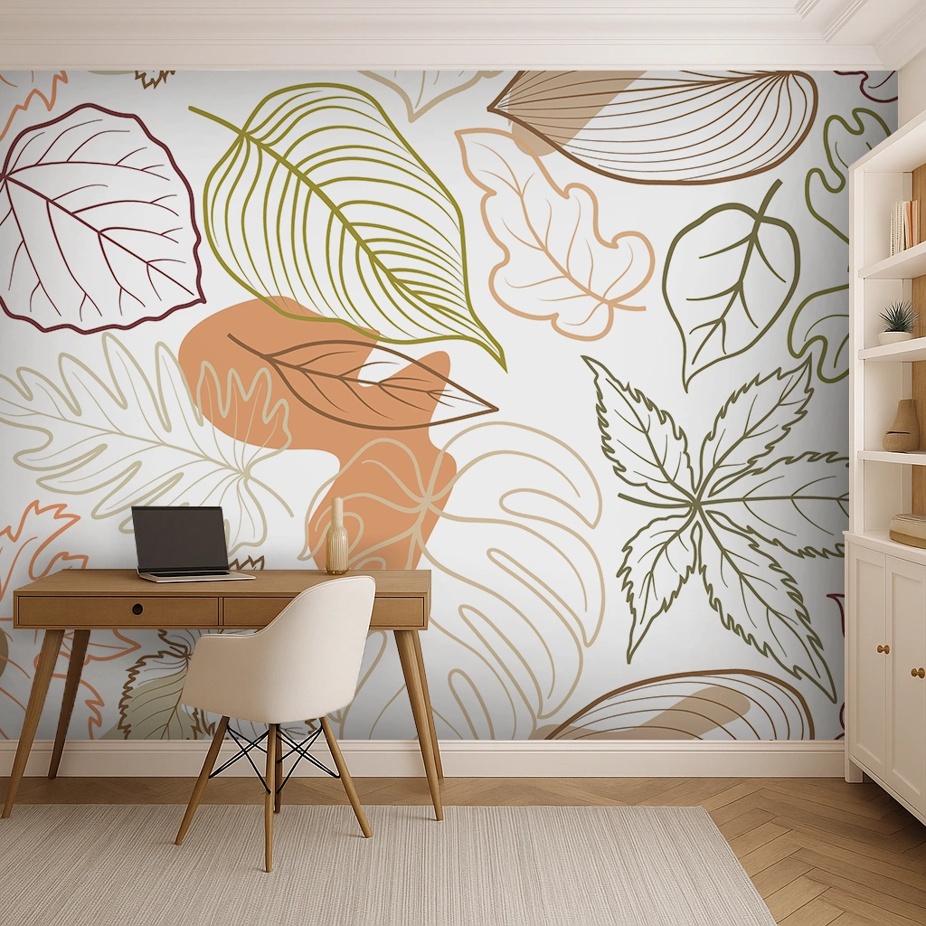 Cream Tropical Canvas Vintage Blossom Peach Flair Wallpaper ( inches width) : WP-26445-B