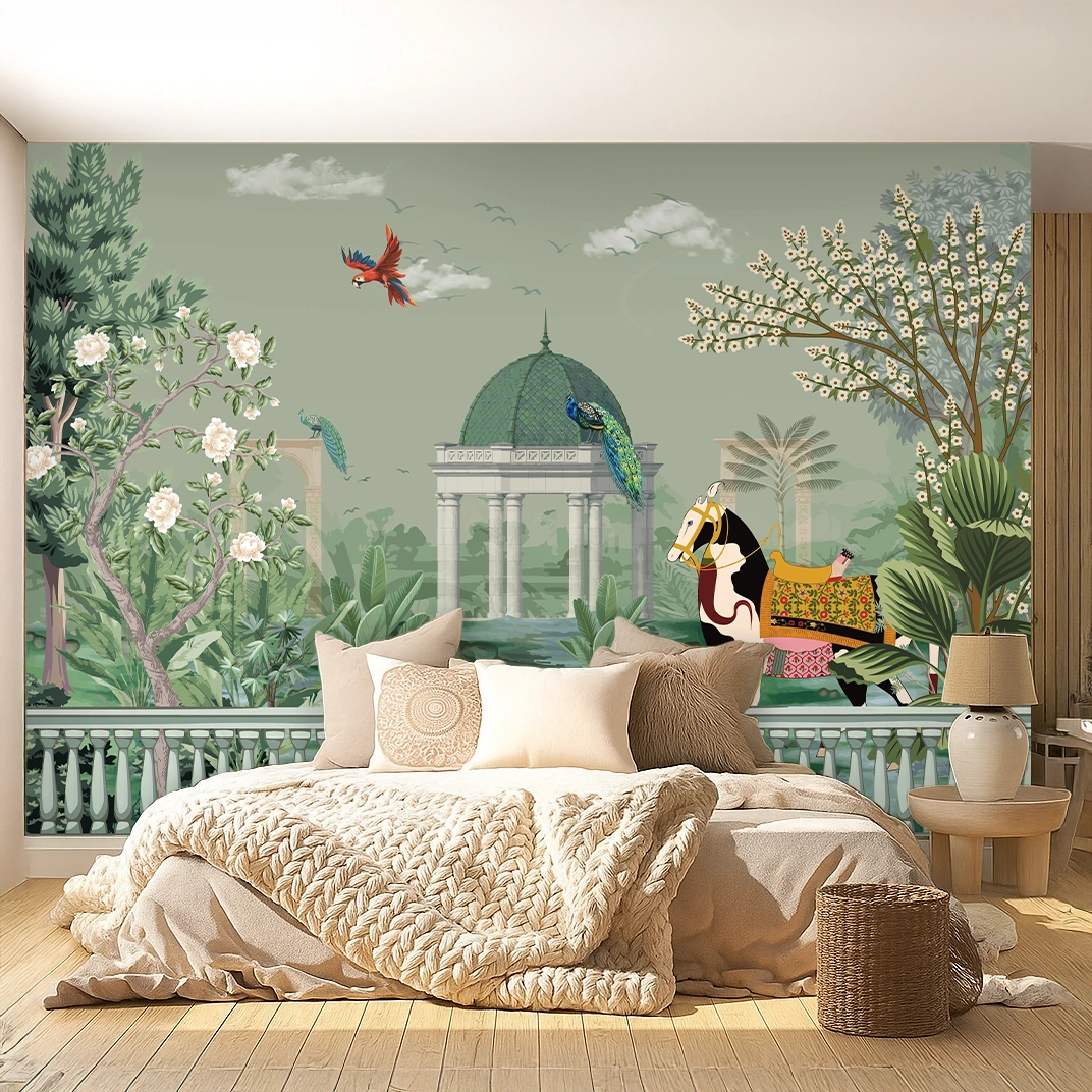 Grey Non Woven Rose Block Texture Wallpaper ( inches width) : WP-26524-C