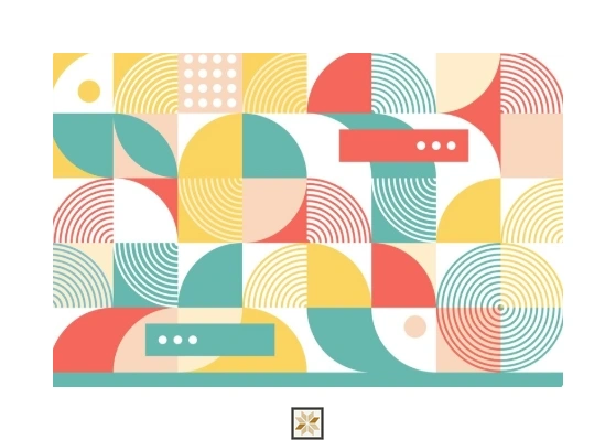 Multi Colour Shapes Non Woven Wallpaper ( inches width) : WP-26518-C