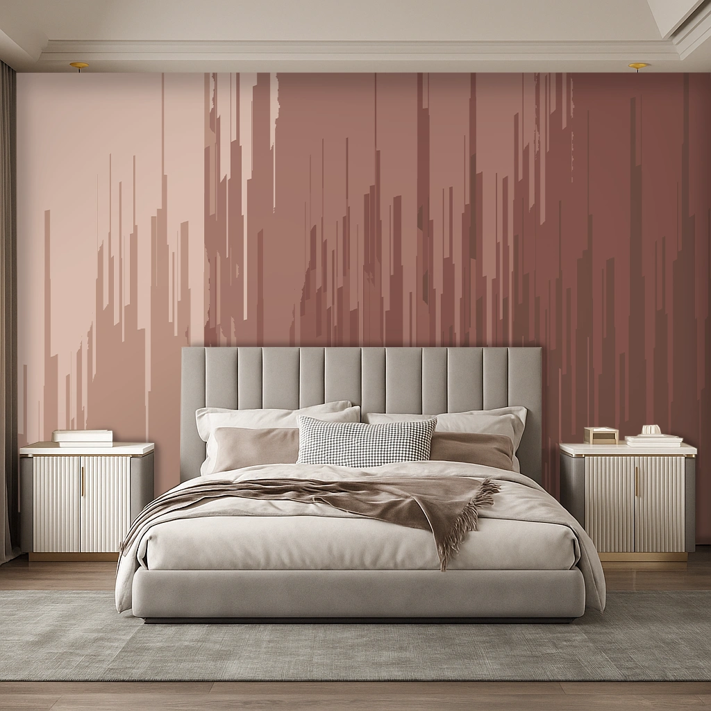 Beige Abstract Canvas Lily Bouquet Sketch Wallpaper ( inches width) : WP-26535-B