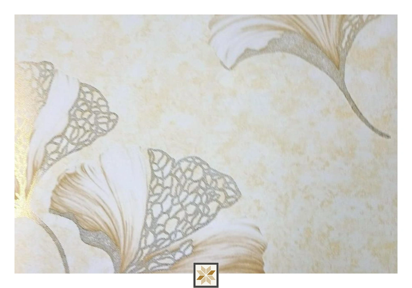 Cream Flower Non Woven Arte Muraux Wallpaper (533.4 inches width) : WP-26590