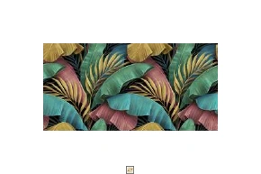 Multi Colour Tropical Canvas Leafy Hues Botanical Wall Art Wallpaper ( inches width) : WP-26600-B