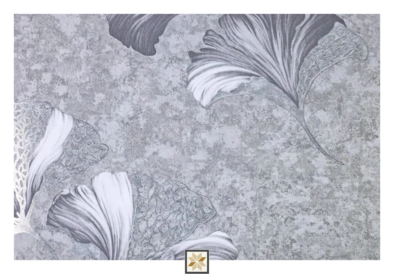 White Flower Non Woven Arte Muraux Wallpaper (533.4 inches width) : WP-26641
