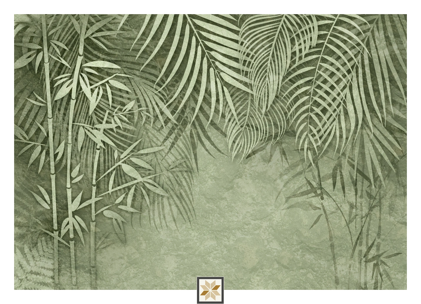 Grey Tropical Canvas Nature Art Wallpaper ( inches width) : WP-26755-B