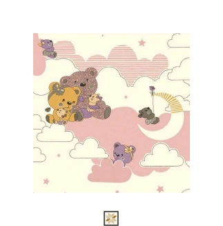 Pink Wildlife Non Woven Kids Dream Wallpaper (533.4 inches width) : WP-26695