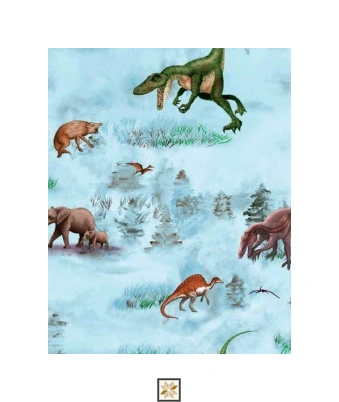 Blue Wildlife Non Woven Kids Dream Wallpaper (533.4 inches width) : WP-26697