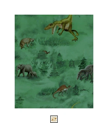 Green Wildlife Non Woven Kids Dream Wallpaper (533.4 inches width) : WP-26698