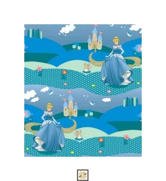 Blue Abstract Non Woven Kids Dream Wallpaper (533.4 inches width) : WP-26705