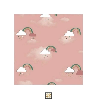 Pink Pattern Non Woven Kids Dream Wallpaper (533.4 inches width) : WP-26709