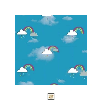 Blue Pattern Non Woven Kids Dream Wallpaper (533.4 inches width) : WP-26716