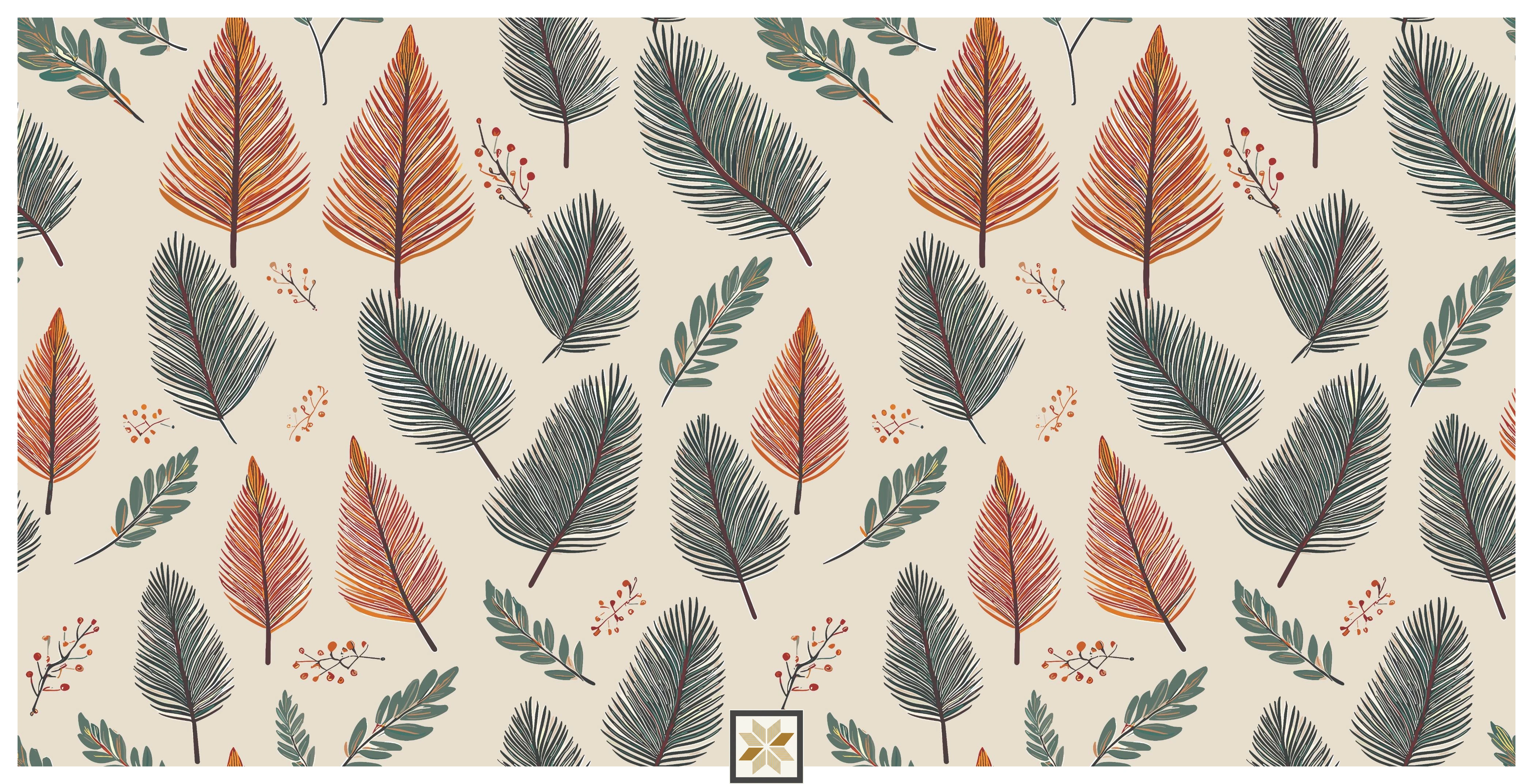 Beige Tropical Canvas Serenity Art Wallpaper ( inches width) : WP-26846-B