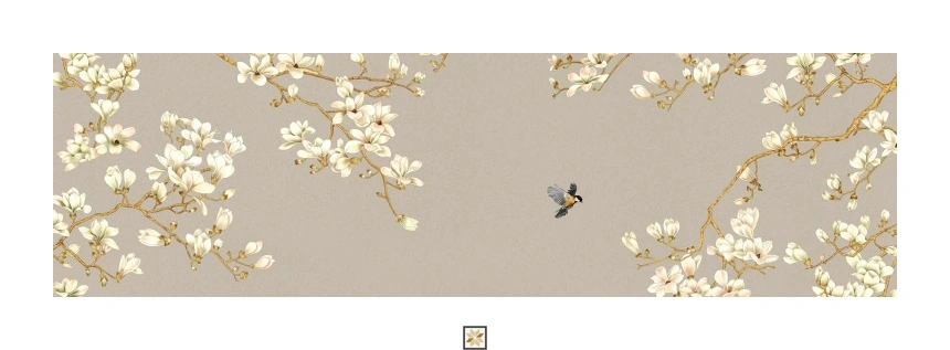 Grey Chinoiserie Non Woven Nature Art Wallpaper ( inches width) : WP-26741-C