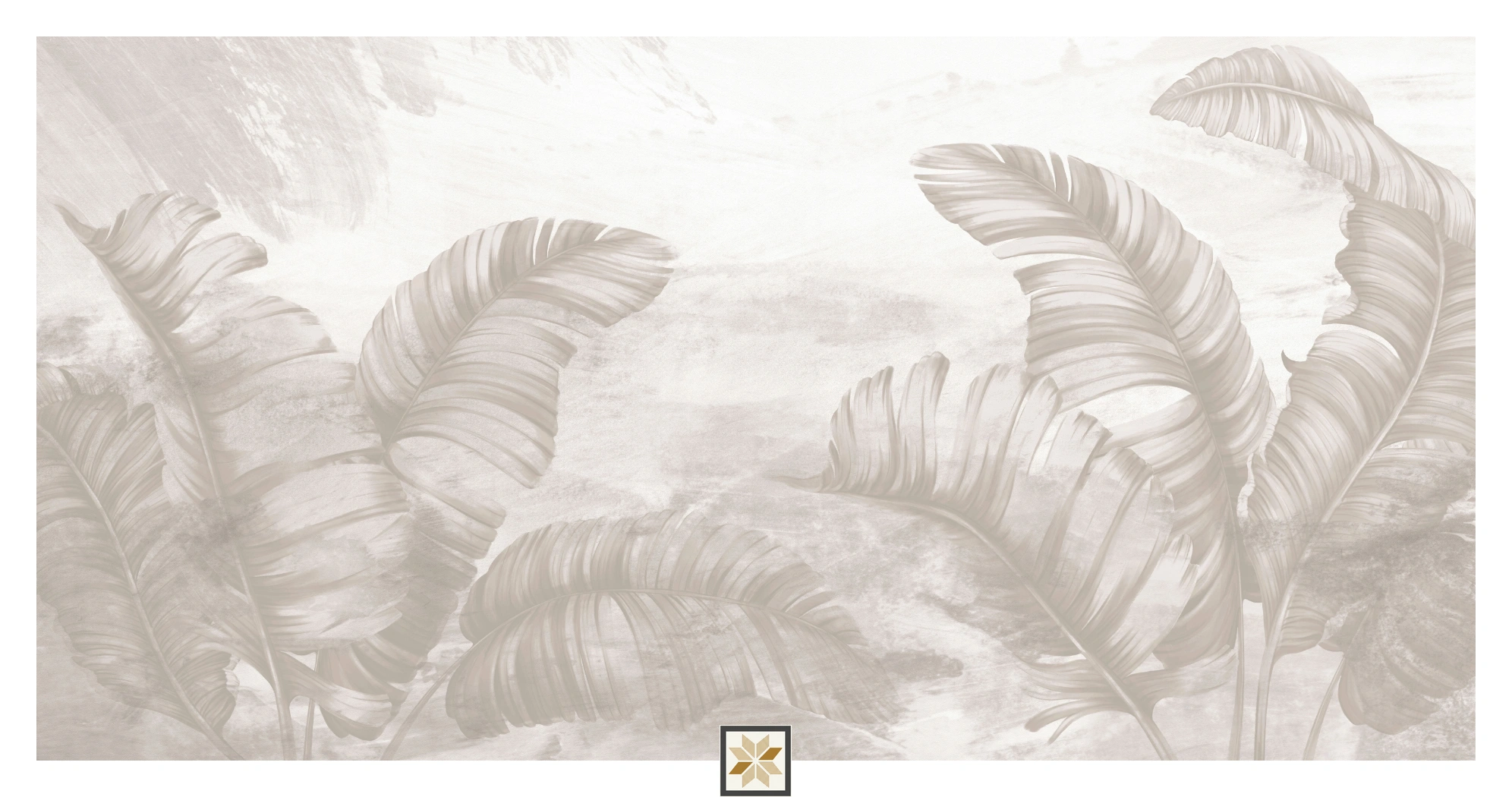 Grey Tropical Canvas Nature Art Wallpaper ( inches width) : WP-26746-B