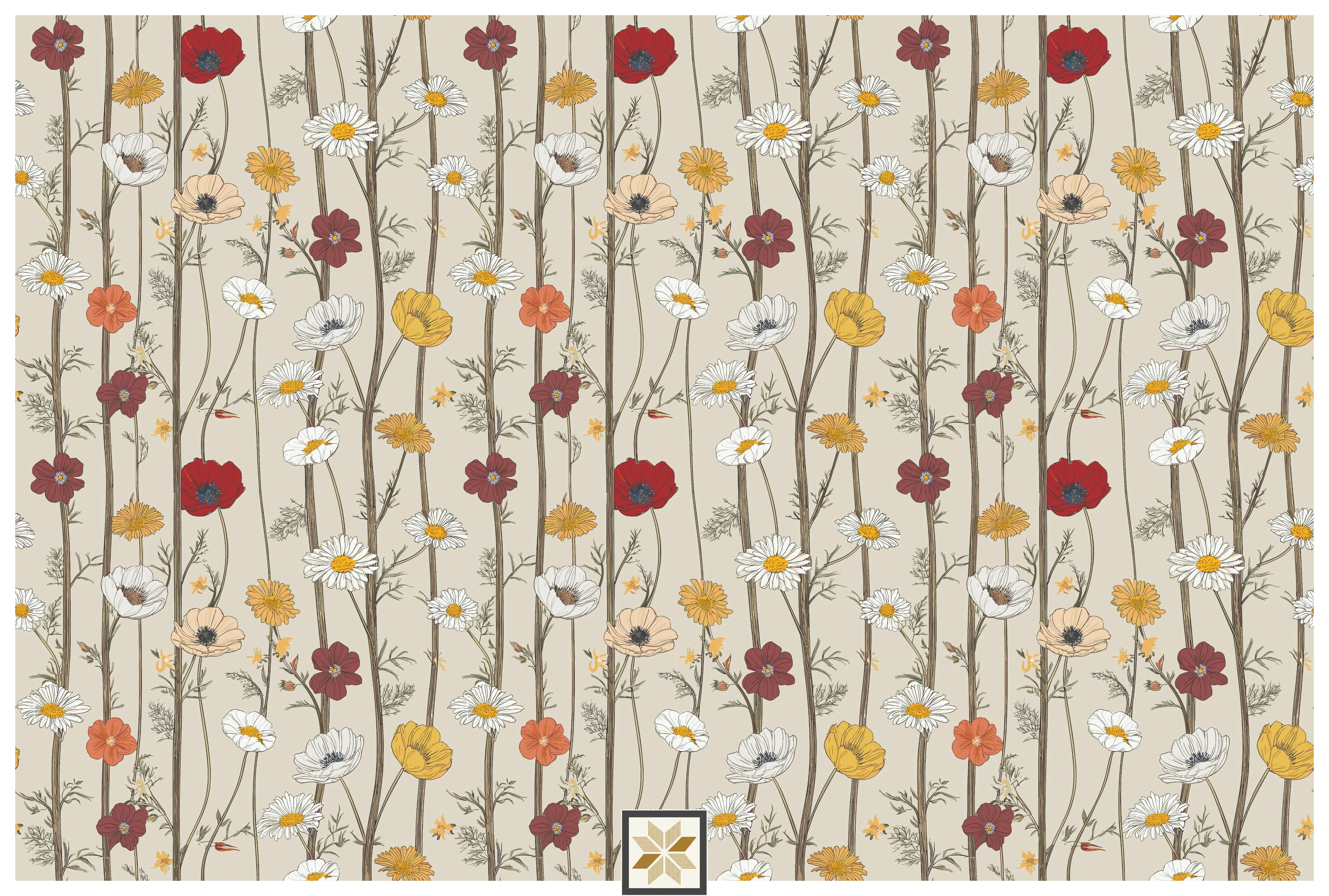 White Flower Canvas Artistic Wallpaper ( inches width) : WP-26798-B