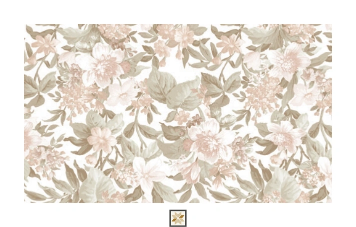 Cream Flower Wallpaper (1066.8 inches width) : WP-26990-C