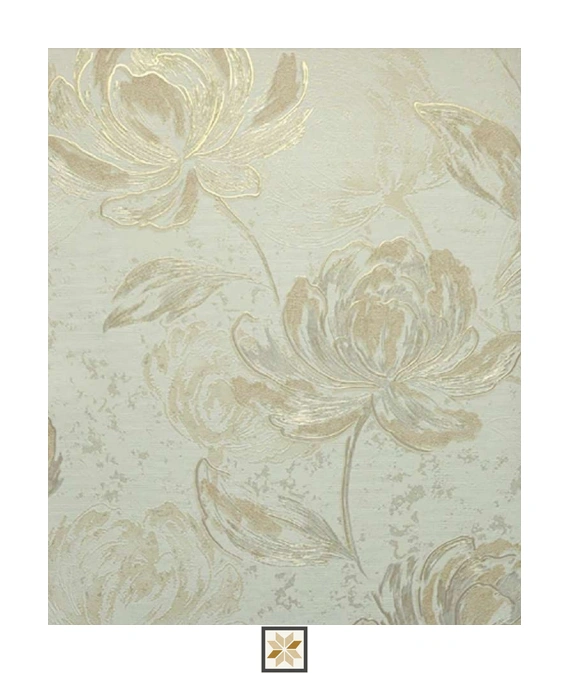 Cream Flower Wallpaper (533.4 inches width) : WP-26954-B
