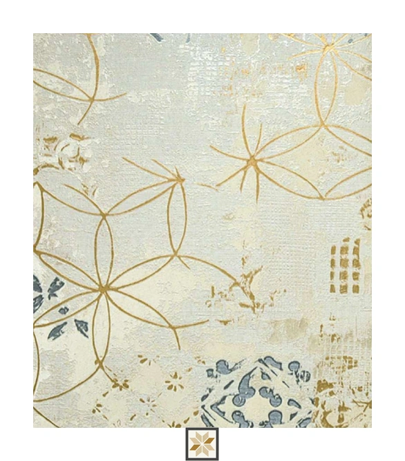 White Pattern Wallpaper (533.4 inches width) : WP-26909-E