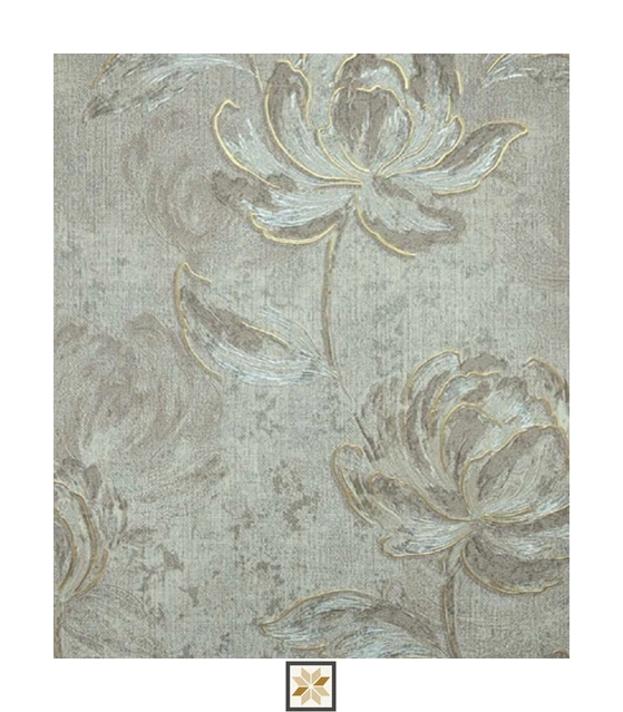 Grey Flower Wallpaper (533.4 inches width) : WP-26916