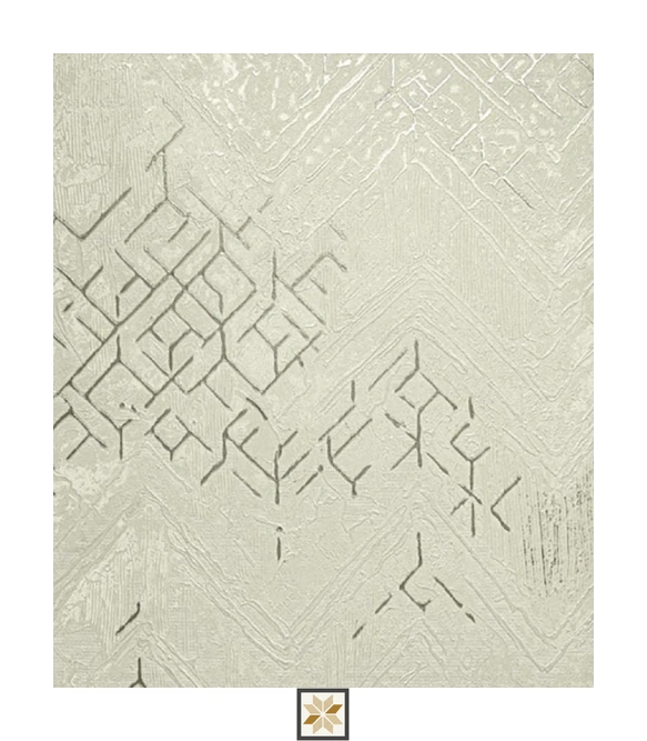 White Pattern Wallpaper (533.4 inches width) : WP-26935-D