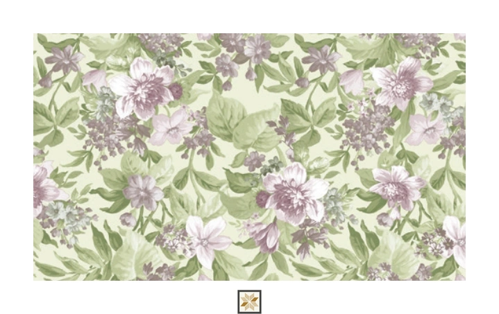 Green Flower Wallpaper (1066.8 inches width) : WP-26990-D