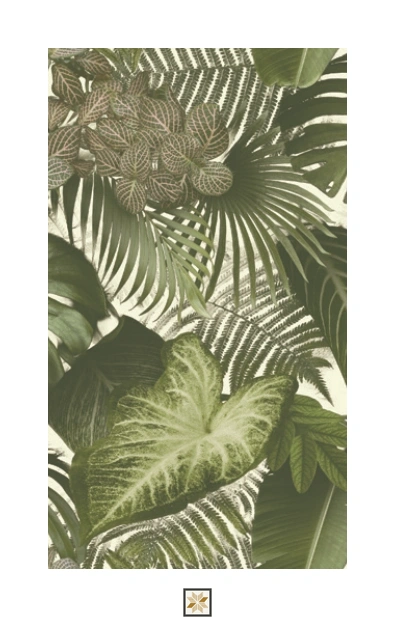 Green Flower Wallpaper (1066.8 inches width) : WP-27204-C