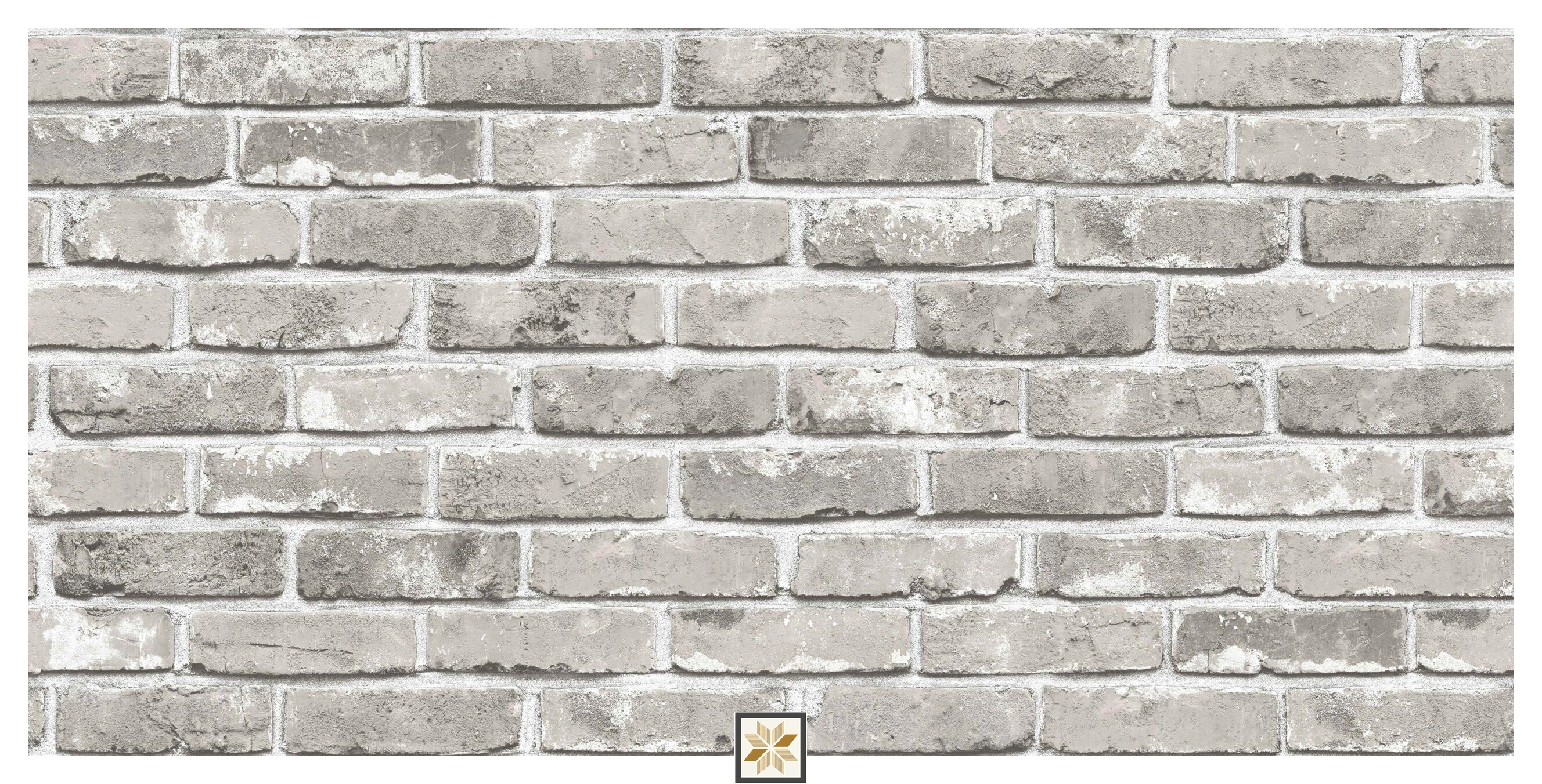 Silver Brickwork Wallpaper (1066.8 inches width) : WP-27074-C