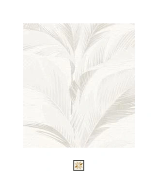 White Tropical Wallpaper (1066.8 inches width) : WP-27134-F