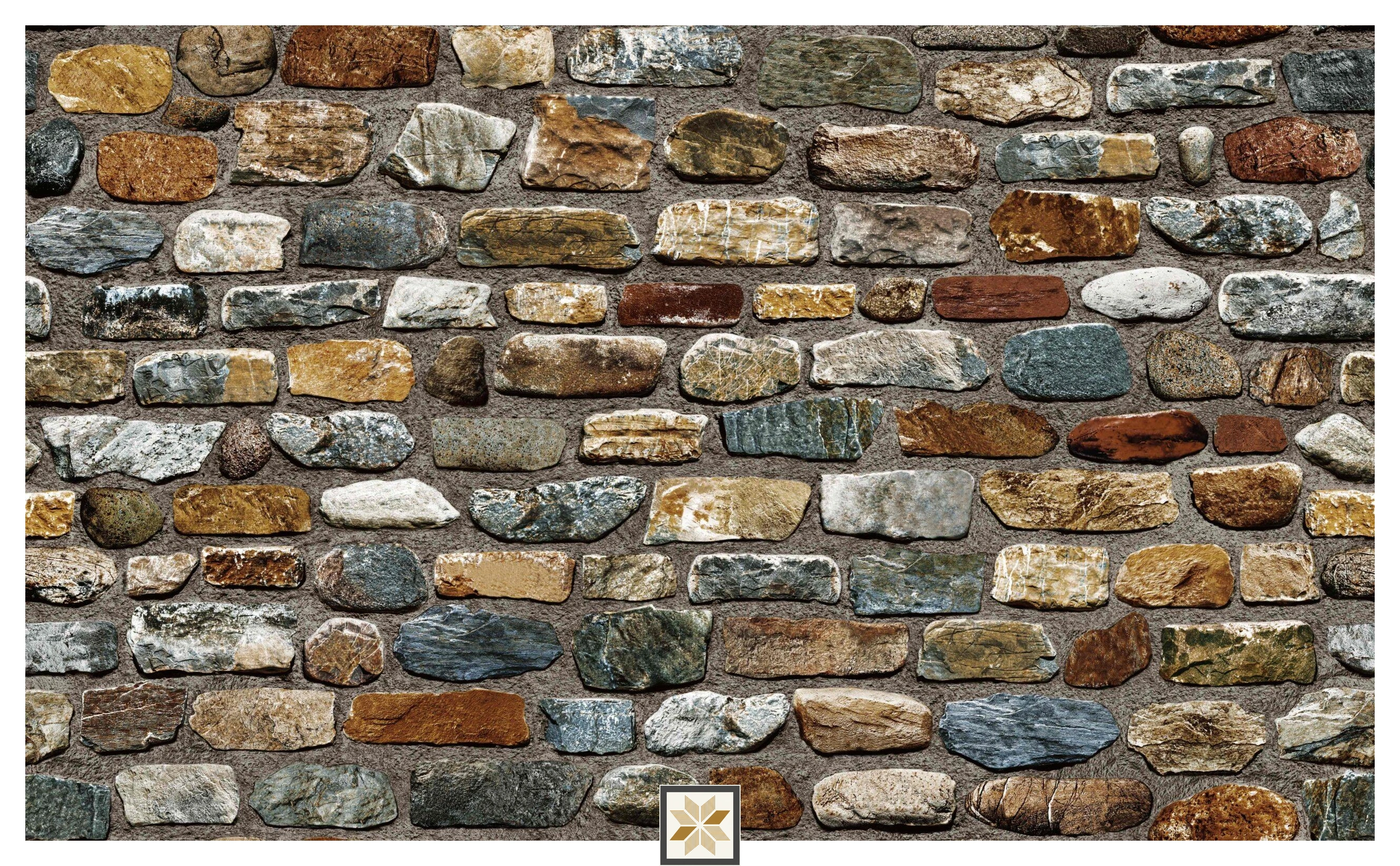 Brown Brickwork Wallpaper (1066.8 inches width) : WP-27093-C
