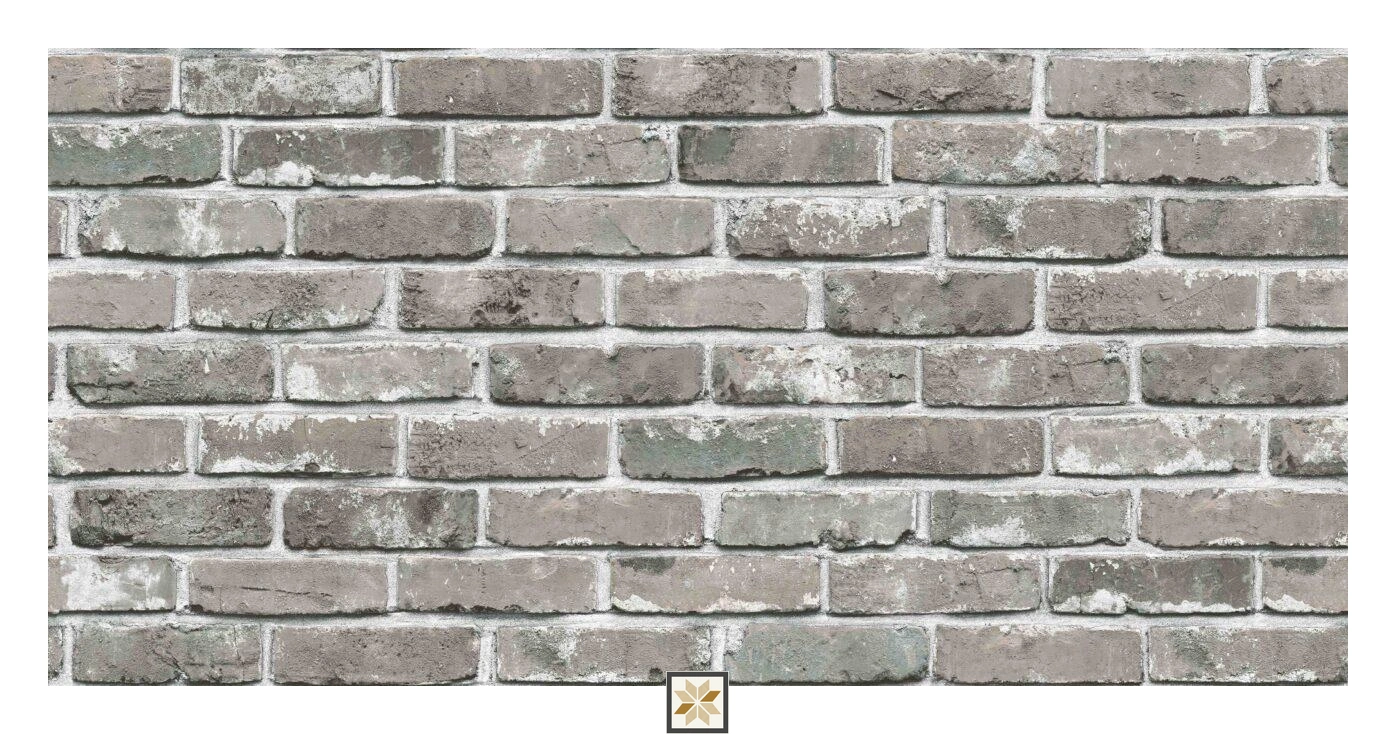 Silver Brickwork Wallpaper (1066.8 inches width) : WP-27074-D