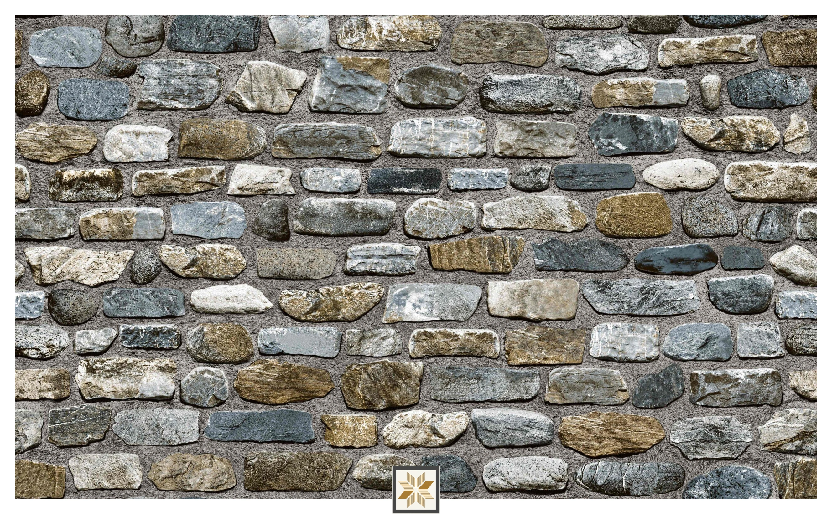 Blue Brickwork Wallpaper (1066.8 inches width) : WP-27093-B