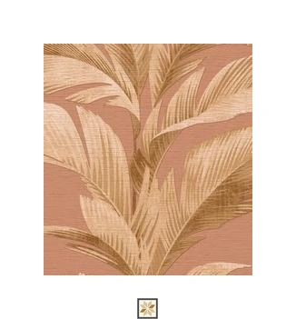 Brown Tropical Wallpaper (1066.8 inches width) : WP-27134-C