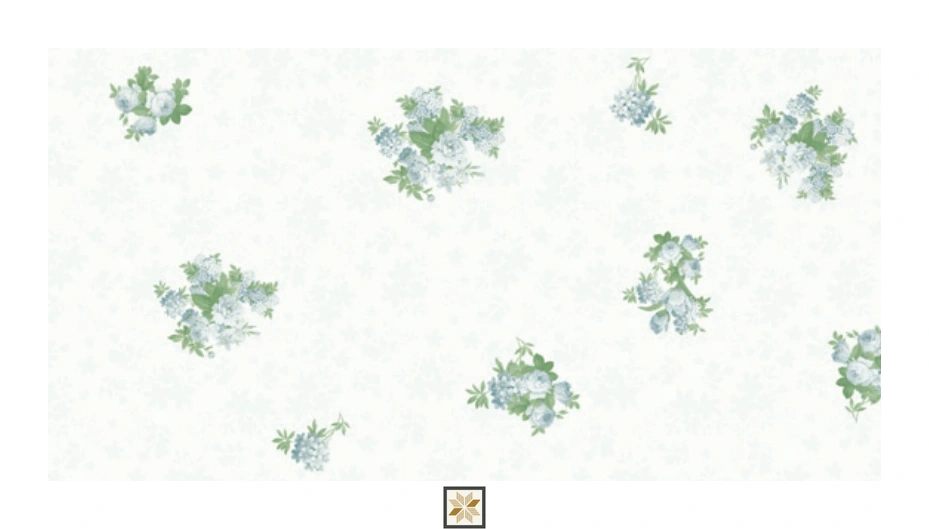 Blue Flower Wallpaper (1066.8 inches width) : WP-27419-B