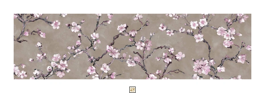 Brown Flower Wallpaper (1066.8 inches width) : WP-27680-C