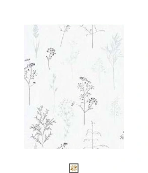 White Pattern Wallpaper (533.4 inches width) : WP-27717-F
