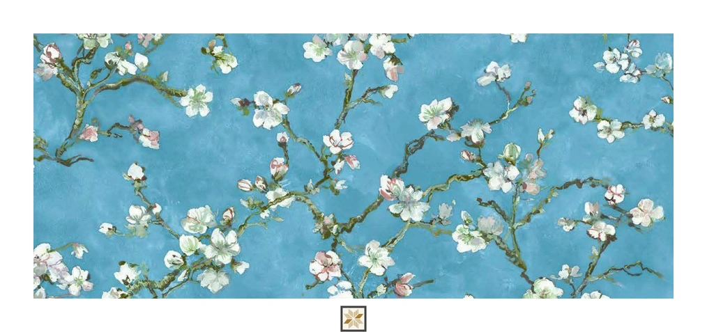 Blue Flower Wallpaper (1066.8 inches width) : WP-27680-B
