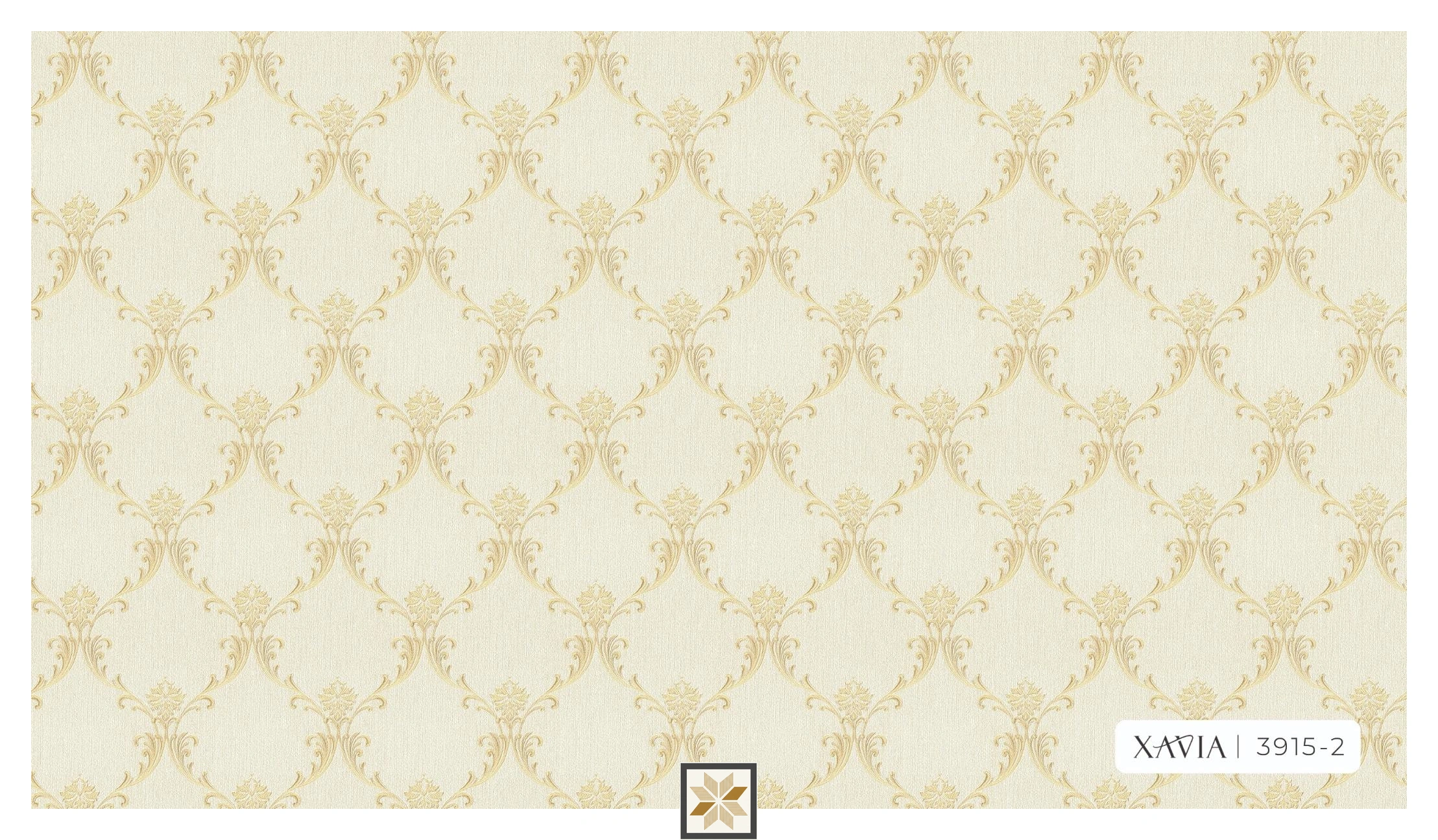 Ivory Pattern Wallpaper (1066.8 inches width) : WP-27707-C