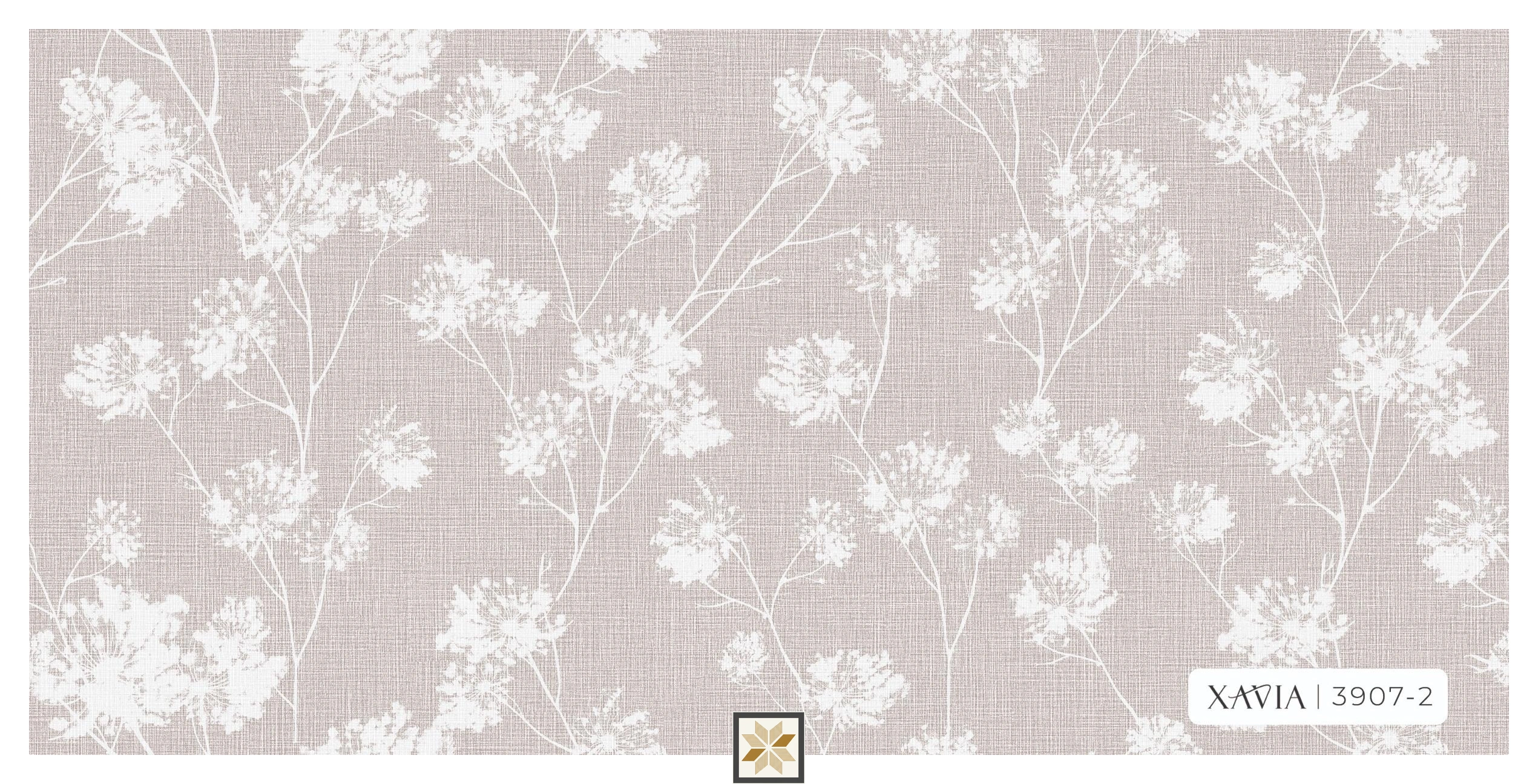 Ivory Flower Wallpaper (1066.8 inches width) : WP-27849-D