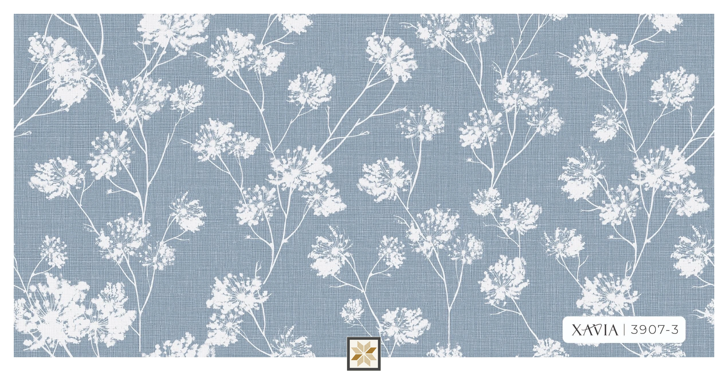 Blue Flower Wallpaper (1066.8 inches width) : WP-27849-B