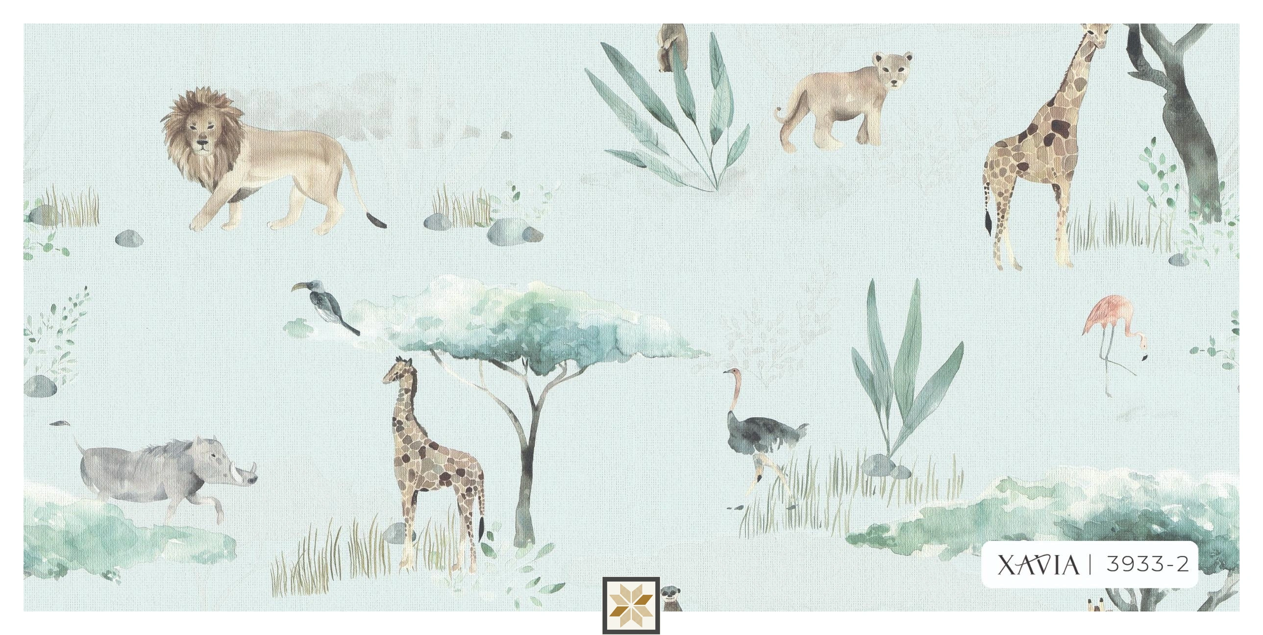 Green Wildlife Wallpaper (1066.8 inches width) : WP-28139-C
