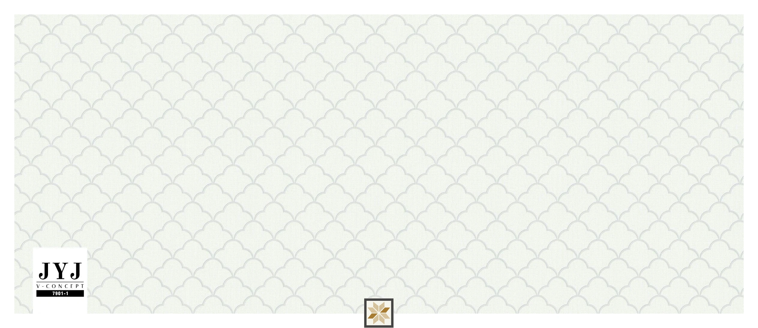White Pattern Wallpaper (1066.8 inches width) : WP-28133-D