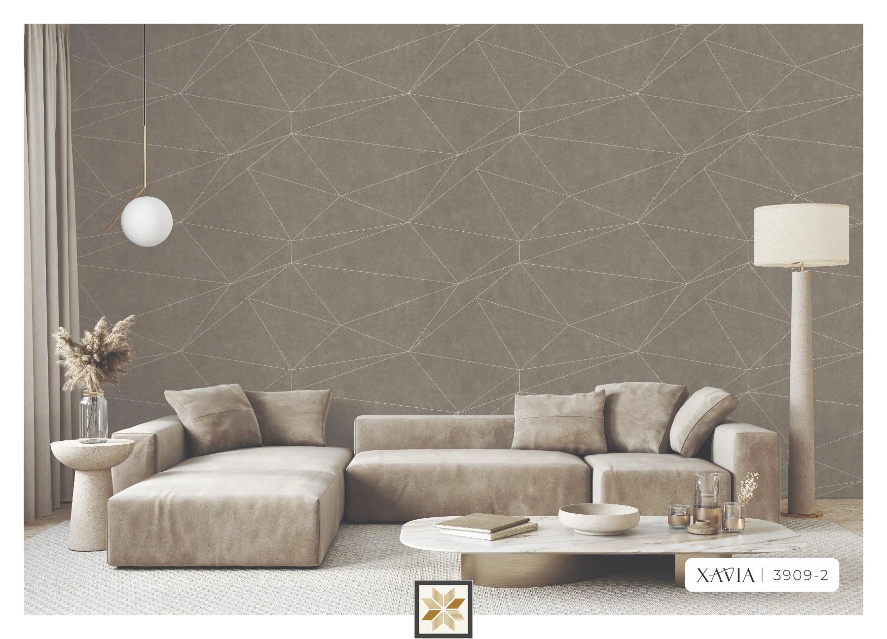 Brown Shapes Wallpaper (1066.8 inches width) : WP-28030-E