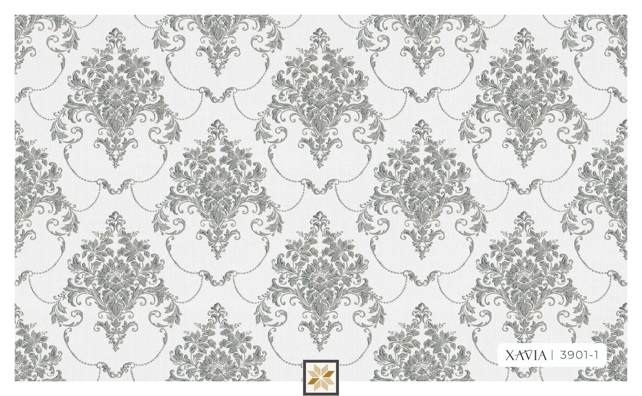 White Royal Wallpaper (1066.8 inches width) : WP-28131-E