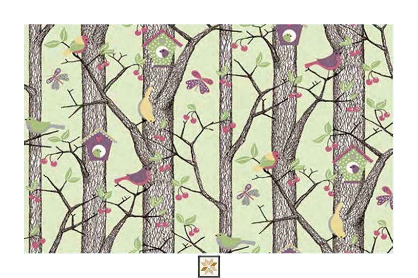 Green Woodgrain Wallpaper (530 inches width) : WP-28266-D