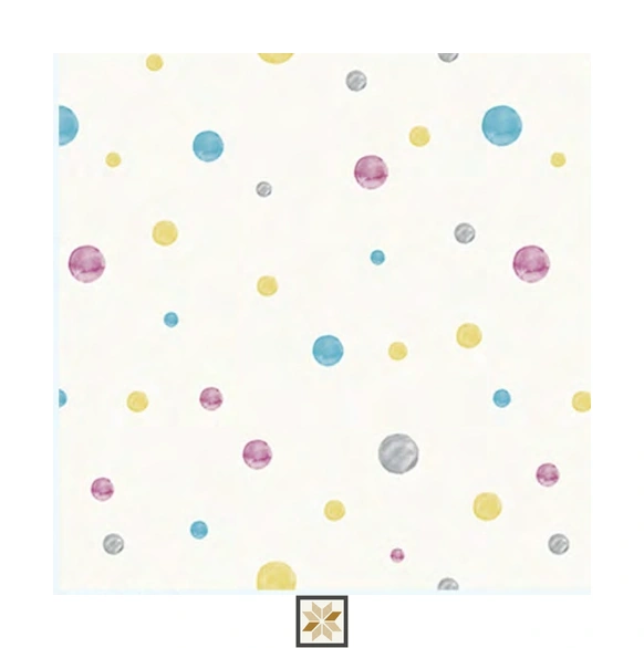 White Pattern Wallpaper (530 inches width) : WP-28220-D