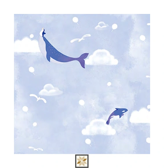 Blue Abstract Wallpaper (530 inches width) : WP-28224-C